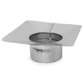 Z-Flex 6" Z-Max 13" x 13" Pre-Stressed Stainless Steel Chimney Flashing - Image 2