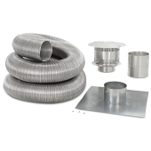 Z-Flex 6" x 35ft Aluminum Gas Chimney Liner Kit - Image 1