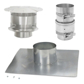 Z-Flex 3" x 35ft Pre-Insulated Aluminum Gas Fireplace Insert Chimney Liner Kit - Image 2