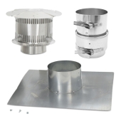 Z-Flex 4" x 25ft Pre-Insulated Aluminum Gas Fireplace Insert Chimney Liner Kit - Image 2