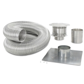 Z-Flex 3" x 25ft Pre-Insulated Aluminum Gas Chimney Liner Kit - Image 2