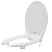 Bemis Bemis 2L2050T (White) 2" Lift Medic-Aid Plastic Round Toilet Seat w/ DuraGuard, Heavy-Duty - Image 2