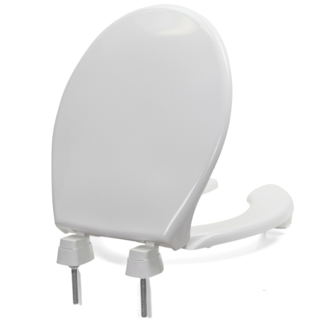Bemis Bemis 2L2050T (White) 2" Lift Medic-Aid Plastic Round Toilet Seat w/ DuraGuard, Heavy-Duty