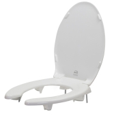Bemis Bemis 2L2150T (White) 2" Lift Medic-Aid Plastic Elongated Toilet Seat w/ DuraGuard, Heavy-Duty - Image 2