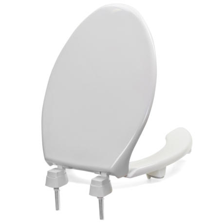 Bemis Bemis 2L2150T (White) 2" Lift Medic-Aid Plastic Elongated Toilet Seat w/ DuraGuard, Heavy-Duty