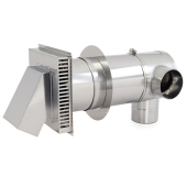 Z-Flex Z-Vent Concentric Vent Kit w/ 4" Fresh Air Intake and 4" Exhaust - Image 1