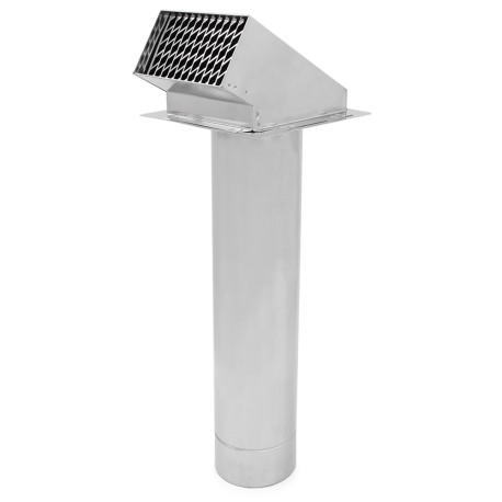 Z-Flex 4" Z-Vent Termination Hood w/ Damper & Screen