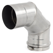 4" Z-Vent 90-Degree Elbow, Single Wall Z-Flex