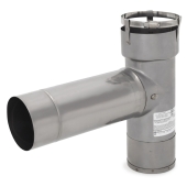 Z-Flex 4" x 25ft Smoothcore (Smooth Wall) 316Ti Stainless Steel All-Fuel Chimney Liner Tee Kit - Image 4