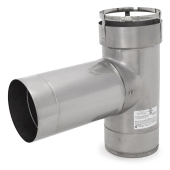 Z-Flex 6" x 35ft Smoothcore (Smooth Wall) 316Ti Stainless Steel All-Fuel Chimney Liner Tee Kit - Image 4
