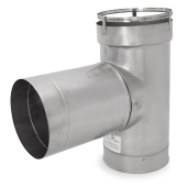 Z-Flex 8" x 25ft Smoothcore (Smooth Wall) 316Ti Stainless Steel All-Fuel Chimney Liner Tee Kit - Image 4