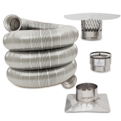 Z-Flex 8" x 25ft Pre-Insulated 316Ti Stainless Steel All-Fuel Chimney Liner Insert Kit - Image 1