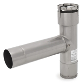 Z-Flex 3" Z-Lok Chimney Liner Stainless Steel Tee Appliance Adapter for Chimney Liner - Image 1