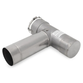 Z-Flex 4" Z-Lok Chimney Liner Stainless Steel Tee Appliance Adapter for Chimney Liner - Image 3