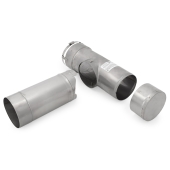 Z-Flex 5" Z-Lok Chimney Liner Stainless Steel Tee Appliance Adapter for Chimney Liner - Image 2