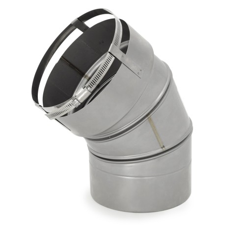 Z-Flex 4" Flex-Ready 45&deg; Adjustable Swivel Offset Adapter/Elbow for Chimney Liner, St. Steel