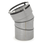 Z-Flex 6" Flex-Ready 45&deg; Adjustable Swivel Offset Adapter/Elbow for Chimney Liner, St. Steel - Image 2