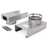 Z-Flex 8" Adjustable Fireplace Insert Offset Adapter for Chimney Liner - Image 8