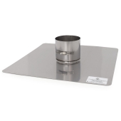 Z-Flex 4" Z-Max 18" x 18" Stainless Steel Flat Chimney Flashing - Image 1