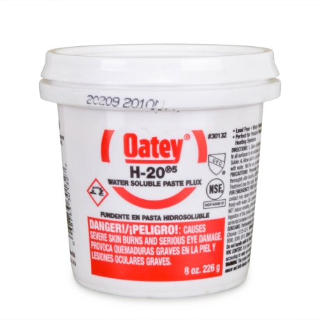 Oatey H-2O Water Soluble Soldering Paste Flux, 8 oz