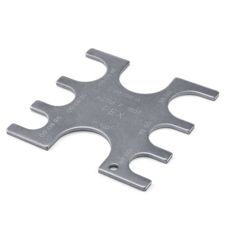 Sioux Chief Go/No-Go Gauge Tool for PEX Crimp Ring sizes 3/8", 1/2", 3/4" and 1"