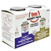 4 oz Oatey Handy Pack PVC Regular Clear Cement & Purple Primer Combo Kit Oatey