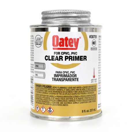 8 oz Clear PVC/CPVC Primer w/ Dauber Oatey