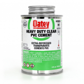 4 oz Heavy-Duty PVC Cement w/ Dauber, Clear Oatey