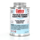 4 oz Medium-Body Flexible PVC Cement w/ Dauber, Clear Oatey