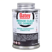 Oatey 4 oz Medium-Body PVC Cement w/ Dauber, Clear - Image 1