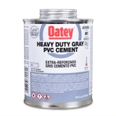 Oatey 16 oz Heavy-Duty PVC Cement w/ Dauber, Gray - Image 1