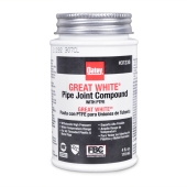 Oatey Great White Pipe Joint Compound w/ PTFE, Brush Cap, 4 oz - Image 1