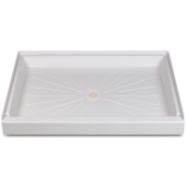 Mustee 32" x 48" DuraBase Rectangular Shower Base, Single Threshold, White - Image 1