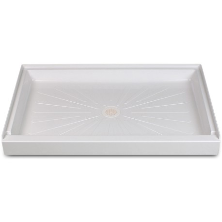 Mustee 32" x 54" DuraBase Rectangular Shower Base, Single Threshold, White