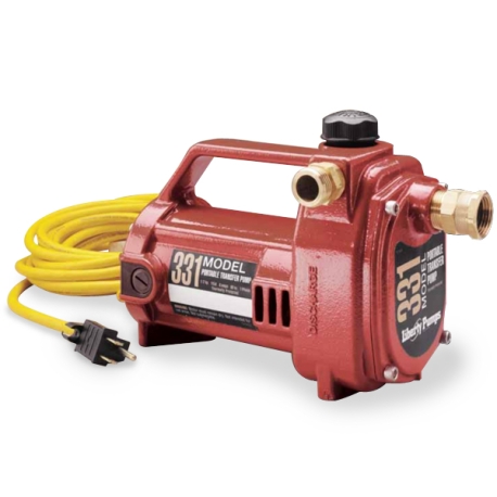 Liberty Pumps Manual Non-Submersible Utility/Transfer Pump, 20' cord, 1/2 HP, 115V