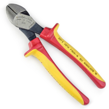 Channellock 337I Channellock 8" High Leverage Lap Joint Diagonal Cutting Plier w/ 1000V Insulated Grip