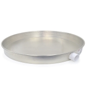 Oatey 20" Aluminum Water Heater Pan, 1" PVC Adapter - Image 1