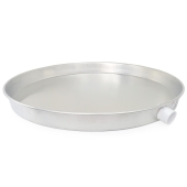 Oatey 24" Aluminum Water Heater Pan, 1" PVC Adapter - Image 1