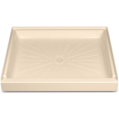 Mustee 34" x 42" DuraBase Rectangular Shower Base, Single Threshold, Bone - Image 1