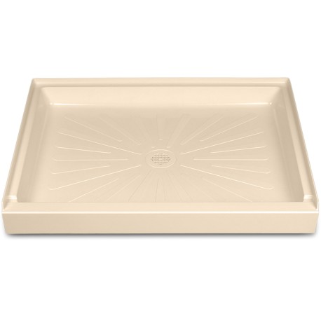 Mustee 34" x 48" DuraBase Rectangular Shower Base, Single Threshold, Bone