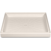 Mustee 34" x 48" DuraBase Rectangular Shower Base, Single Threshold, Biscuit - Image 1