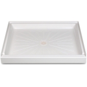 Mustee 34" x 48" DuraBase Rectangular Shower Base, Single Threshold, White - Image 1