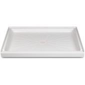 Mustee 34" x 60" DuraBase Rectangular Shower Base, Single Threshold, White - Image 1