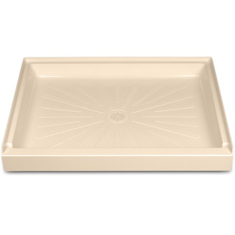 34" x 48" DuraBase Rectangular Shower Base, Single Threshold, Bone Mustee