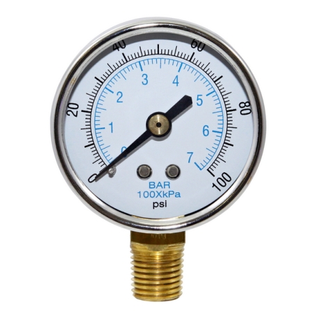 Sioux Chief 100 psi Pressure Gauge w/ 1/4" MNPT connection