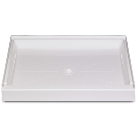 Mustee 36" x 42" DuraBase Rectangular Shower Base, Single Threshold, White