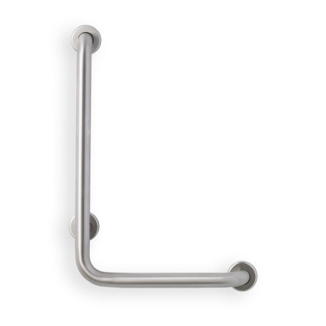 Mustee 24" H x 16" W 90° Angle Shower Grab Bar Left-Hand ADA