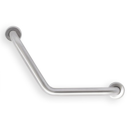 Mustee 12" H x 12" W 120° Angle Shower Grab Bar Left or Right Hand (No Corner Flange) ADA