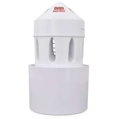 Oatey Sure-Vent Air Admittance Valve, DFU 160 Branch / 500 Stack, 3" PVC Hub or 4" Spigot, Sch 40