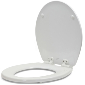 Bemis Bemis 39SLOW (White) Mayfair series Vineyard Sculptured Wood Round Toilet Seat, Slow-Close - Image 3